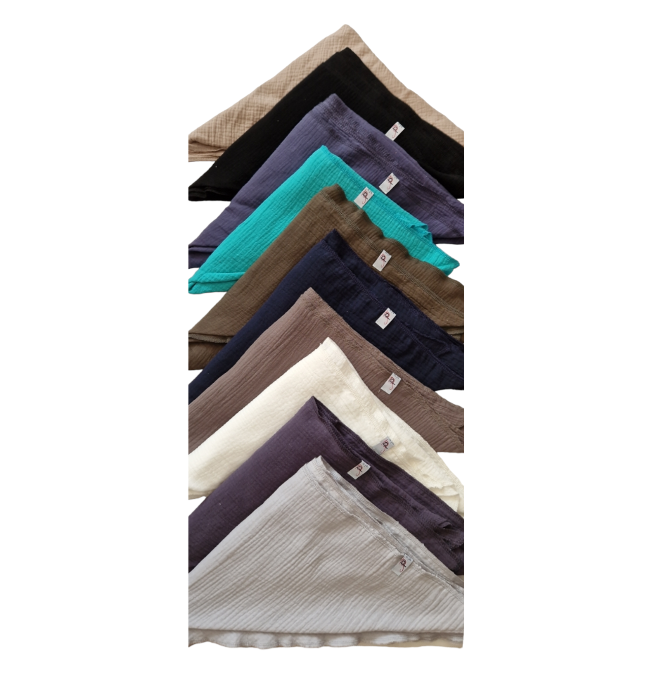 Einfarbige Musselintuch Khaki