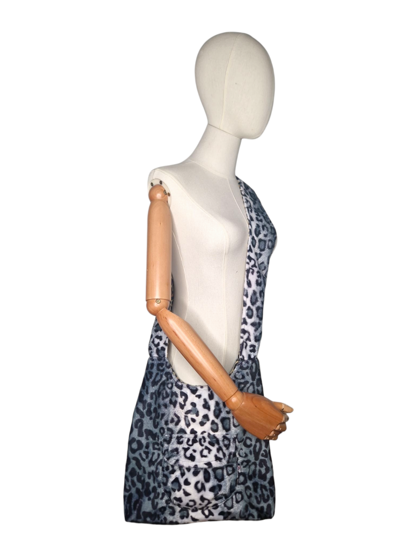 Schultertasche Leopardensamt