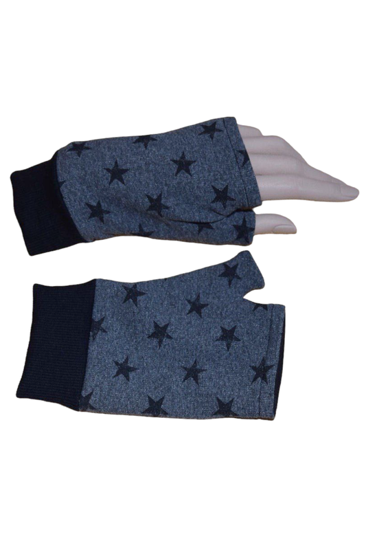 Kurze Handschuhe Terry Sterne Dunkelgrau
