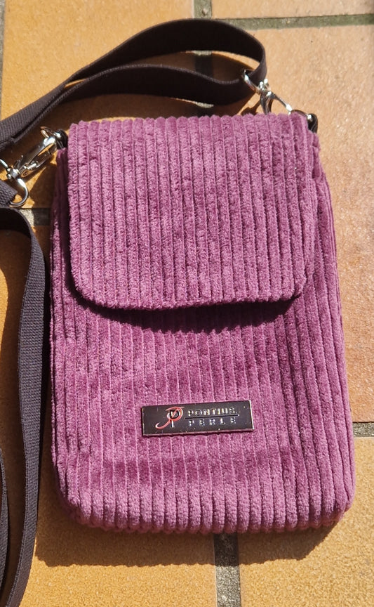 Handytasche zum Umhängen Cord Mauve