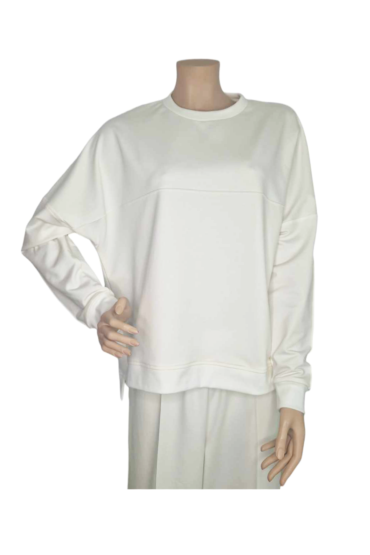 Sommersweat Pullover Wollweiss