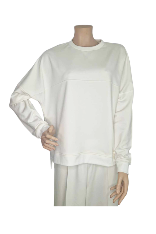 Sommersweat Pullover Wollweiss