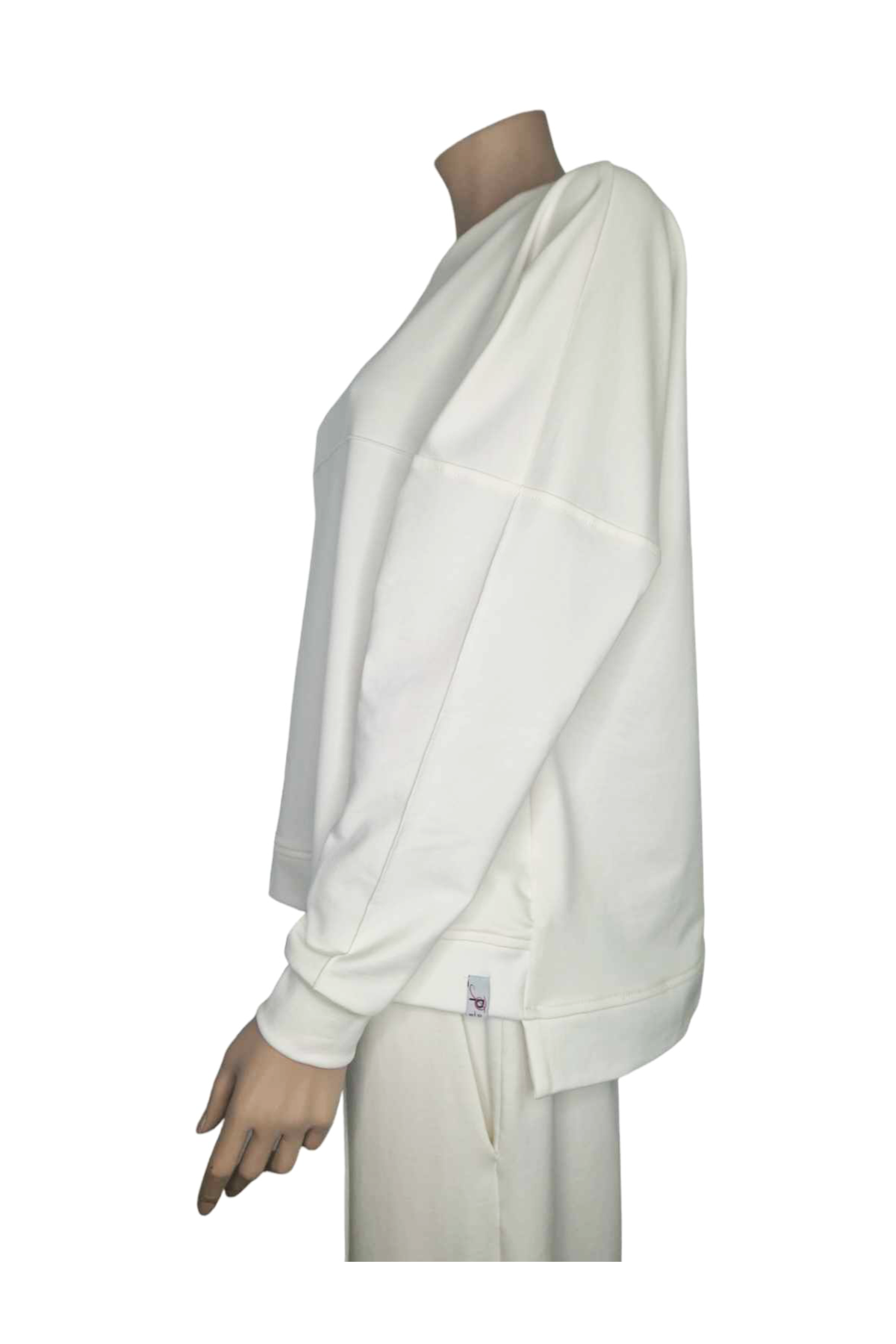 Sommersweat Pullover Wollweiss