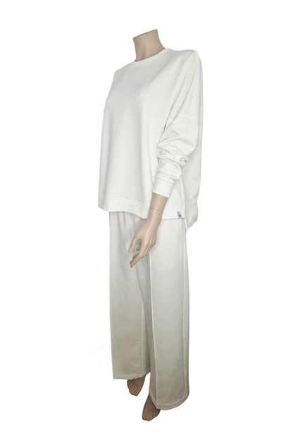 Sommersweat Pullover Wollweiss