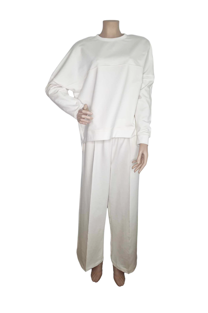 Sommersweat Pullover Wollweiss