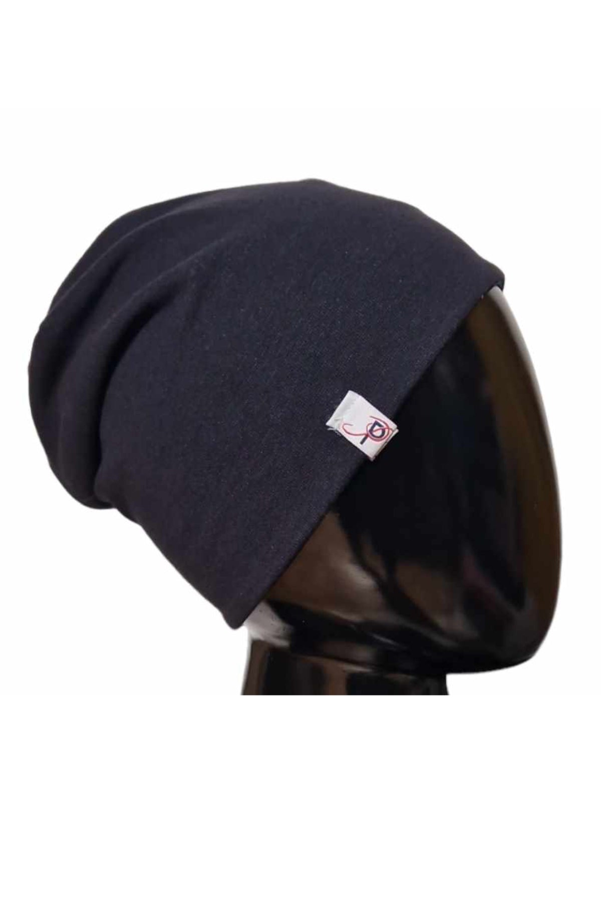 Wendebeanie Mütze Baumwolle Sterne marine