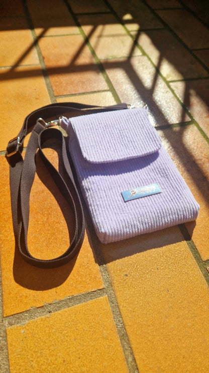 Handytasche zum Umhängen Cord Lavendel