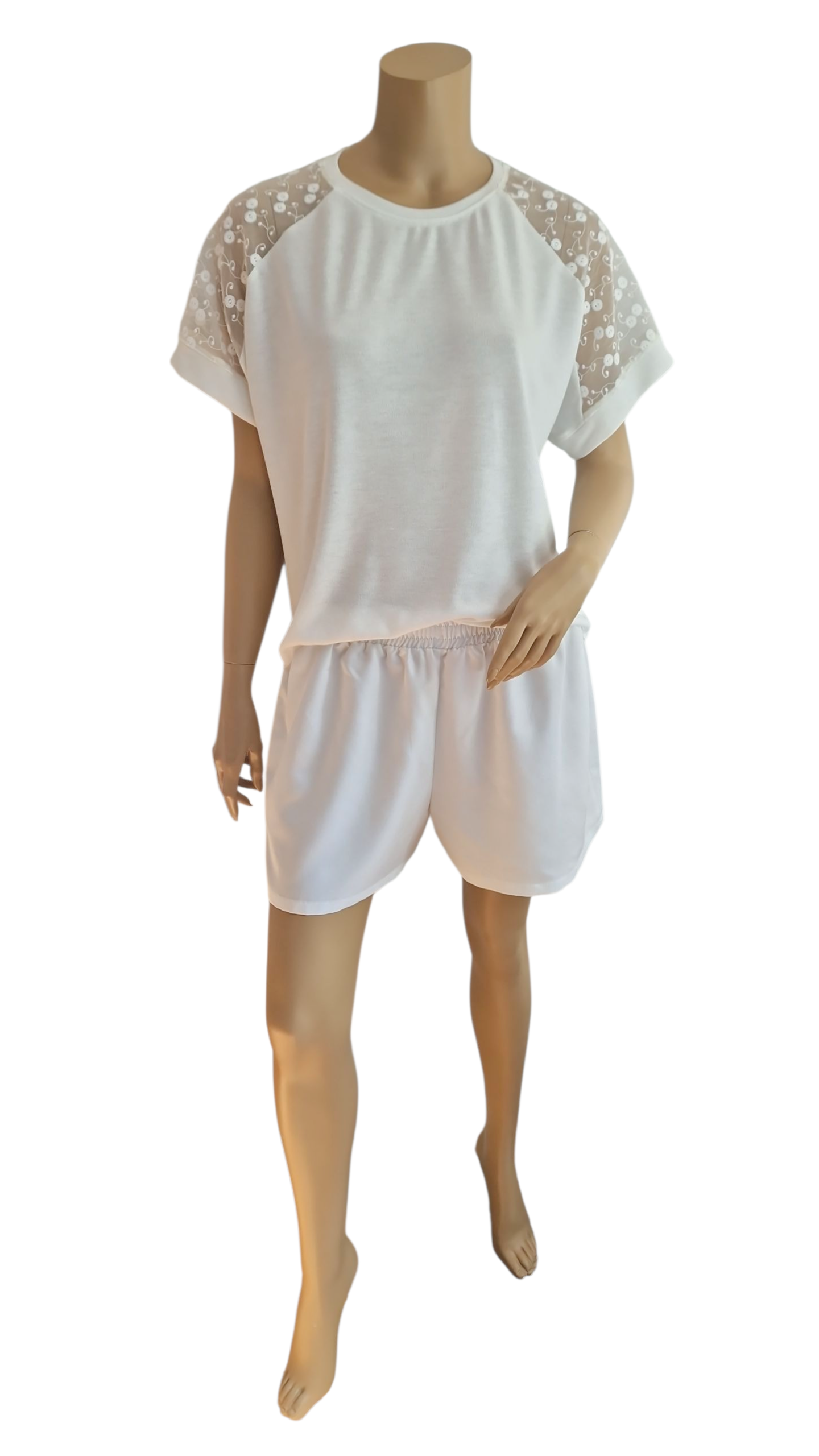 Feinstrick Raglan Shirt mit Stickerei