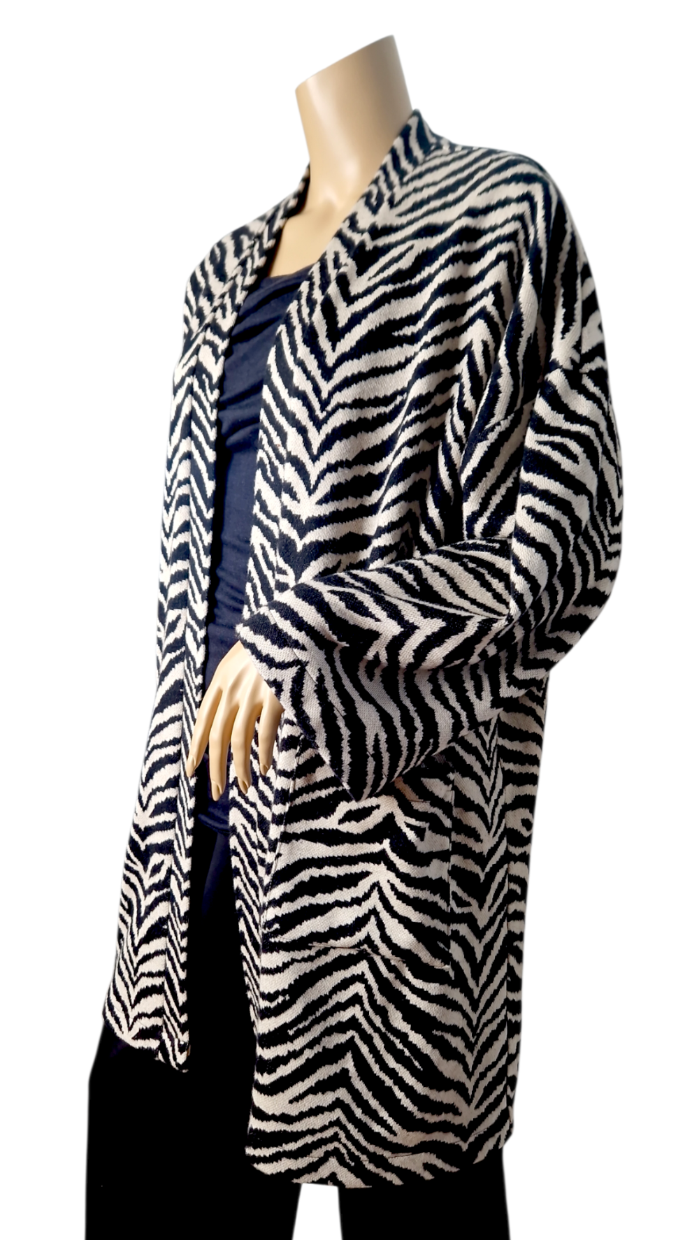 Zebra-Strick Cardigan