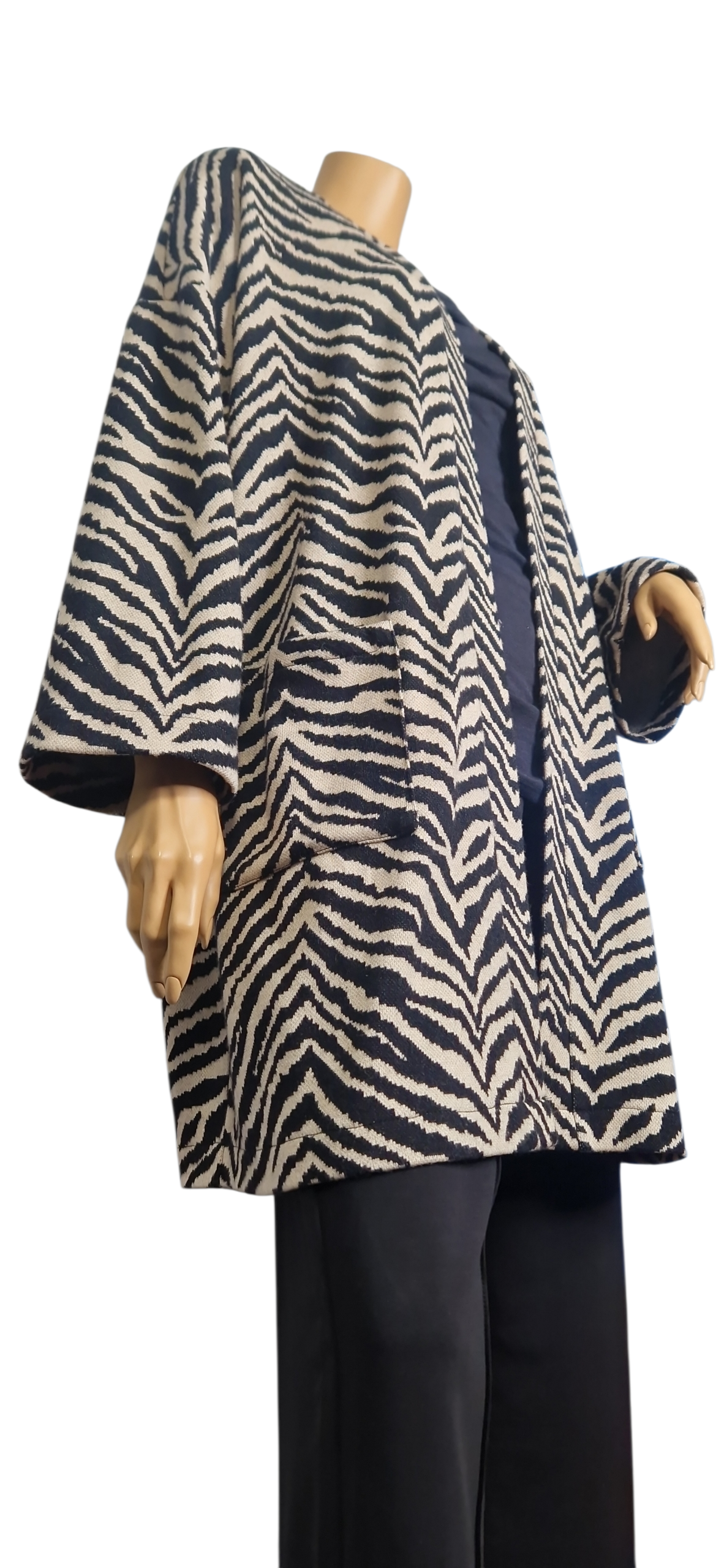 Zebra-Strick Cardigan