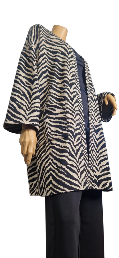 Zebra-Strick Cardigan