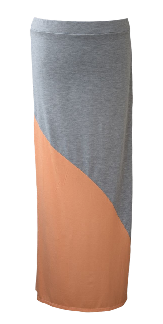 Maxirock Hellgrau Melange Hellorange