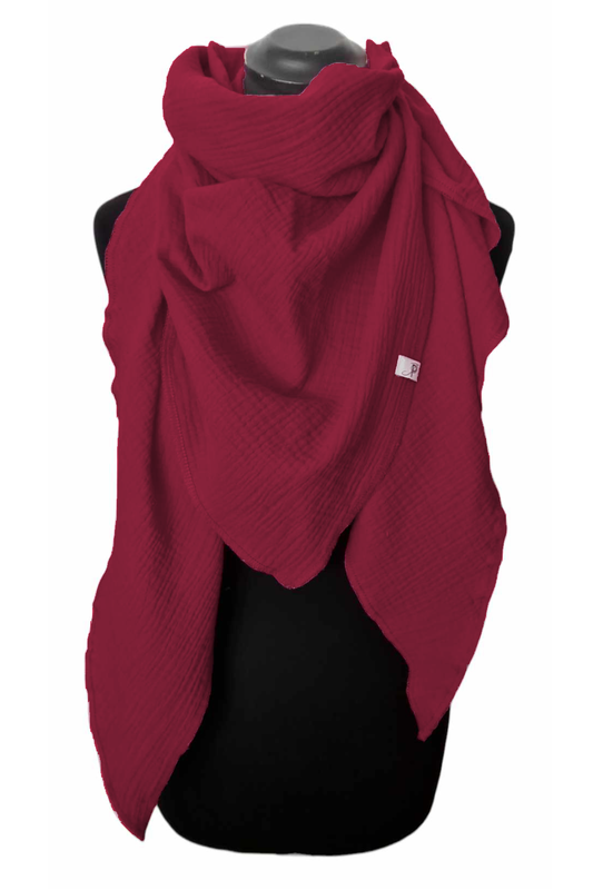 Einfarbige Musselintuch Bordeaux