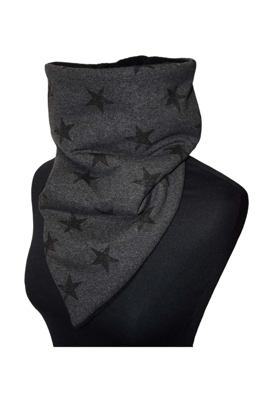 Kuscheliges Dreiecksloop Terry Sterne Dunkelgrau