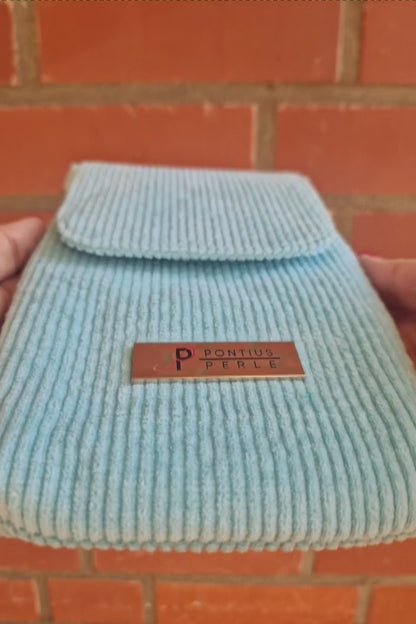 Handytasche zum Umhängen Cord Hellblau