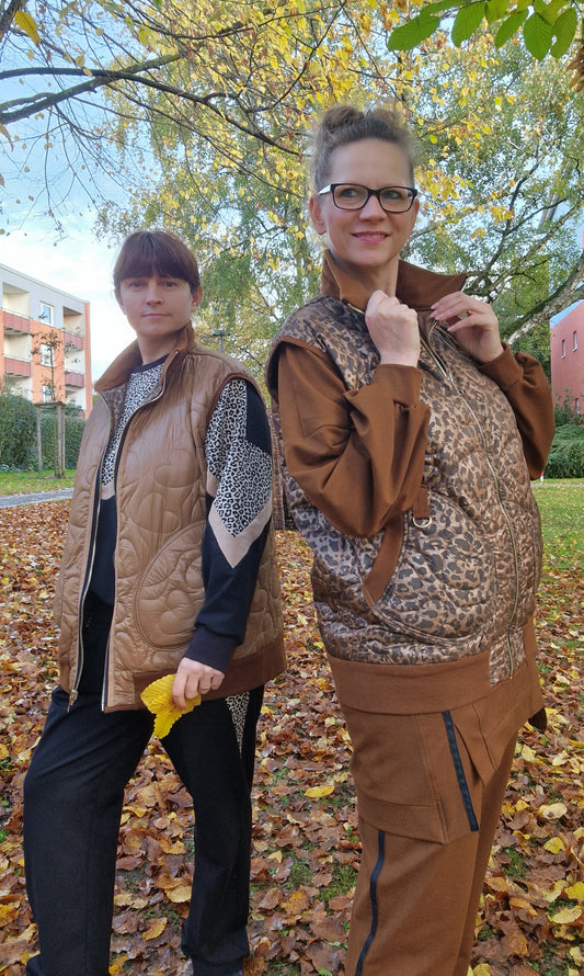 Herz-Steppweste zum Wenden – Leo und Caramel