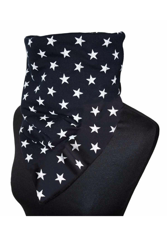 Kuscheliges Dreiecksloop Terry Sterne schwarz