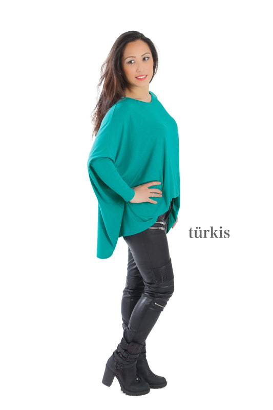 Longshirt Türkis