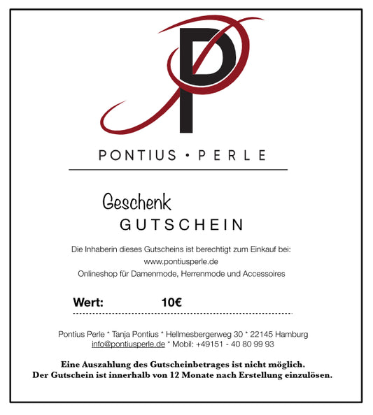 Mode-Geschenkgutschein